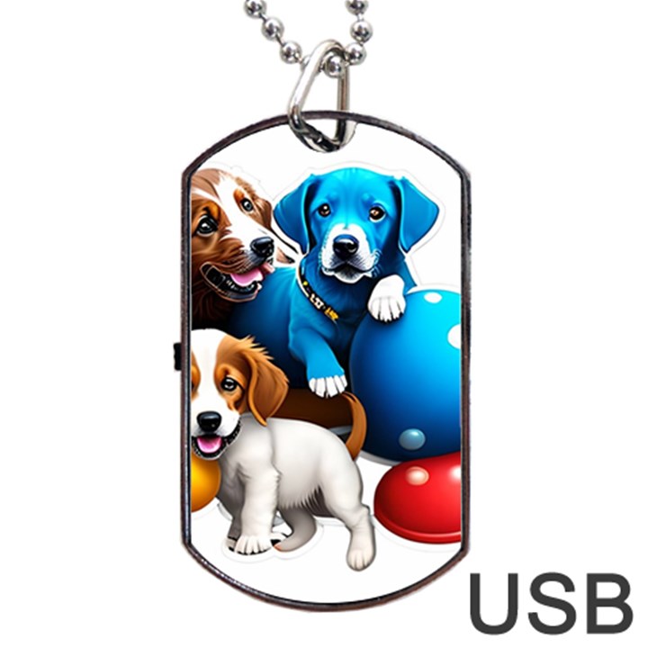 Cute Dog Dogs Animal Pet Dog Tag USB Flash (One Side)