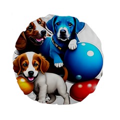 Cute Dog Dogs Animal Pet Standard 15  Premium Round Cushions by Semog4