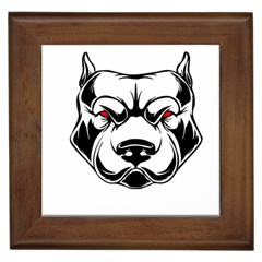 Dog Animal Mammal Bulldog Pet Framed Tile by Semog4