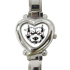 Dog Animal Mammal Bulldog Pet Heart Italian Charm Watch by Semog4