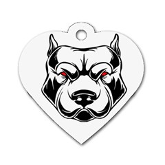 Dog Animal Mammal Bulldog Pet Dog Tag Heart (one Side) by Semog4