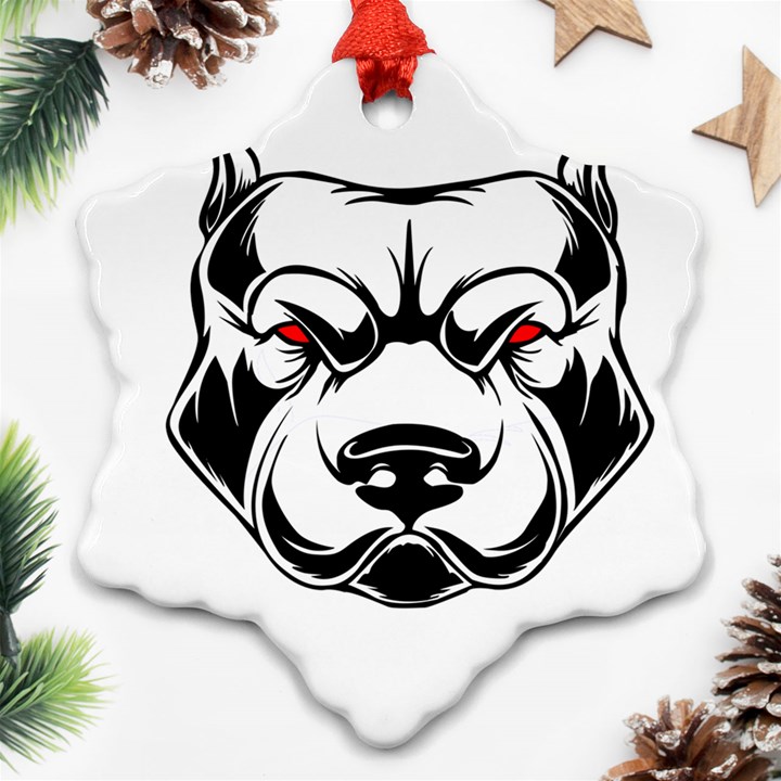 Dog Animal Mammal Bulldog Pet Ornament (Snowflake)