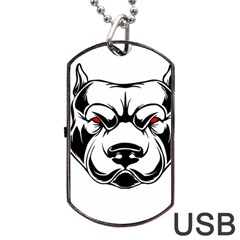 Dog Animal Mammal Bulldog Pet Dog Tag Usb Flash (two Sides) by Semog4