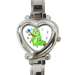 Sloth Branch Cartoon Fantasy Heart Italian Charm Watch by Semog4