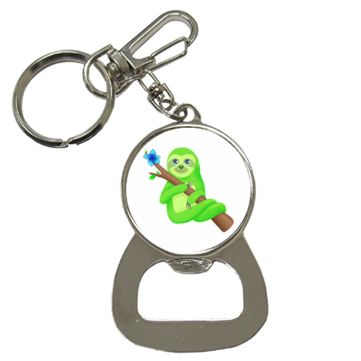 Sloth Branch Cartoon Fantasy Bottle Opener Key Chain