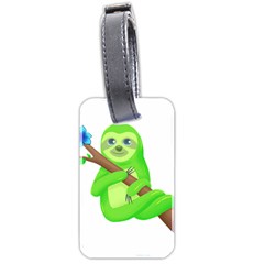 Sloth Branch Cartoon Fantasy Luggage Tag (two Sides) by Semog4