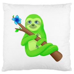 Sloth Branch Cartoon Fantasy Large Premium Plush Fleece Cushion Case (one Side) by Semog4