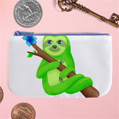 Sloth Branch Cartoon Fantasy Large Coin Purse by Semog4