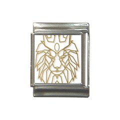 Lion Face Wildlife Crown Italian Charm (13mm) by Semog4