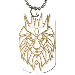 Lion Face Wildlife Crown Dog Tag (one Side) by Semog4