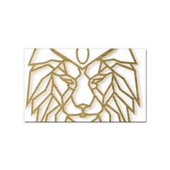 Lion Face Wildlife Crown Sticker Rectangular (100 Pack) by Semog4