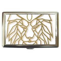 Lion Face Wildlife Crown Cigarette Money Case by Semog4