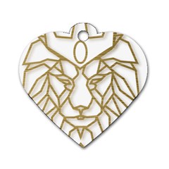 Lion Face Wildlife Crown Dog Tag Heart (two Sides) by Semog4