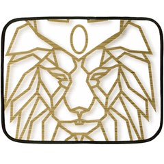 Lion Face Wildlife Crown Fleece Blanket (mini) by Semog4