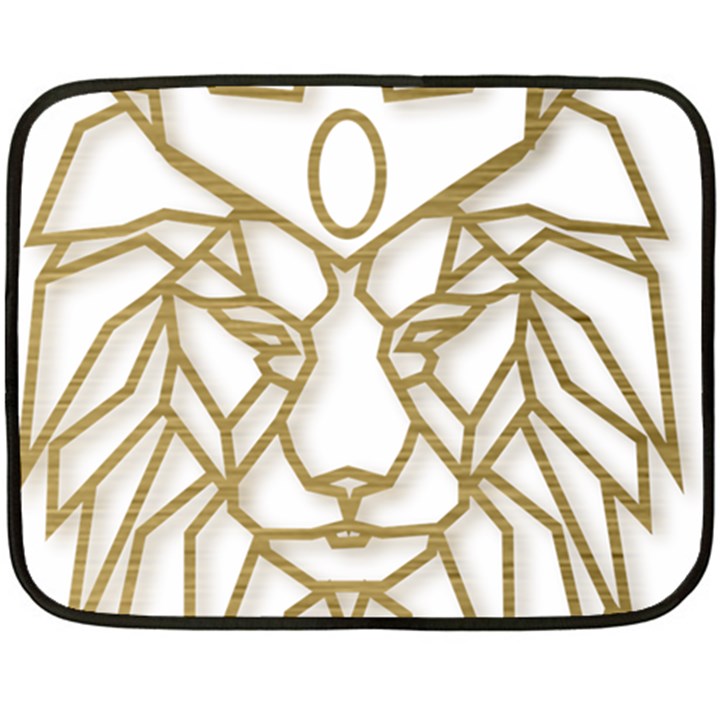 Lion Face Wildlife Crown Fleece Blanket (Mini)