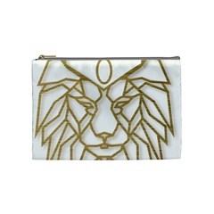 Lion Face Wildlife Crown Cosmetic Bag (medium) by Semog4