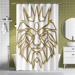 Lion Face Wildlife Crown Shower Curtain 48  X 72  (small)  by Semog4