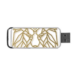 Lion Face Wildlife Crown Portable Usb Flash (two Sides) by Semog4