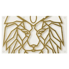 Lion Face Wildlife Crown Banner And Sign 7  X 4  by Semog4