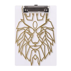 Lion Face Wildlife Crown A5 Acrylic Clipboard by Semog4