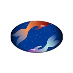 Koi Fish Carp Water Nature Animal Sticker (Oval) Front