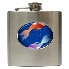 Koi Fish Carp Water Nature Animal Hip Flask (6 Oz) by Semog4