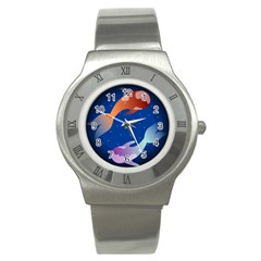 Koi Fish Carp Water Nature Animal Stainless Steel Watch by Semog4