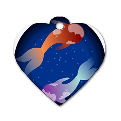 Koi Fish Carp Water Nature Animal Dog Tag Heart (two Sides) by Semog4