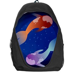 Koi Fish Carp Water Nature Animal Backpack Bag by Semog4