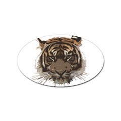 Tiger Comic Cartoon Animal Sticker (oval) by Semog4