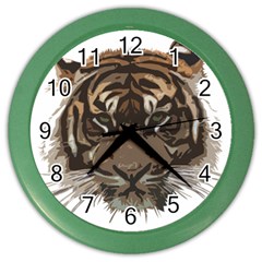 Tiger Comic Cartoon Animal Color Wall Clock by Semog4