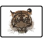 Tiger Comic Cartoon Animal Fleece Blanket (Large) 80 x60  Blanket Front