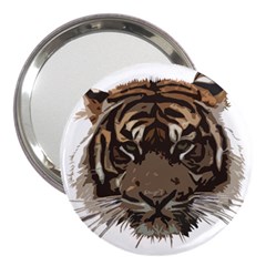 Tiger Comic Cartoon Animal 3  Handbag Mirrors by Semog4