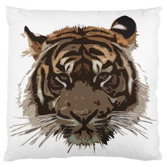 Tiger Comic Cartoon Animal Large Premium Plush Fleece Cushion Case (two Sides) by Semog4