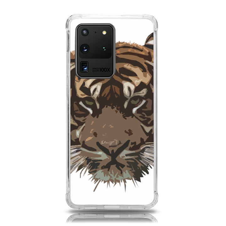 Tiger Comic Cartoon Animal Samsung Galaxy S20 Ultra 6.9 Inch TPU UV Case