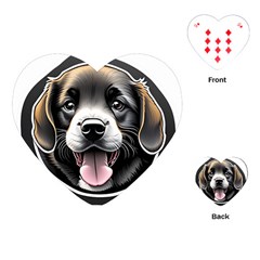 Dog Animal Puppy Pooch Pet Playing Cards Single Design (heart) by Semog4