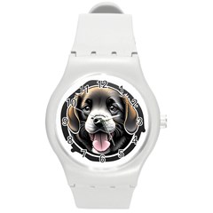 Dog Animal Puppy Pooch Pet Round Plastic Sport Watch (m) by Semog4