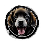 Dog Animal Puppy Pooch Pet Standard 15  Premium Round Cushions Front