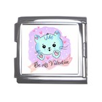 Cat Valentine-s Day Valentine Mega Link Italian Charm (18mm) Front