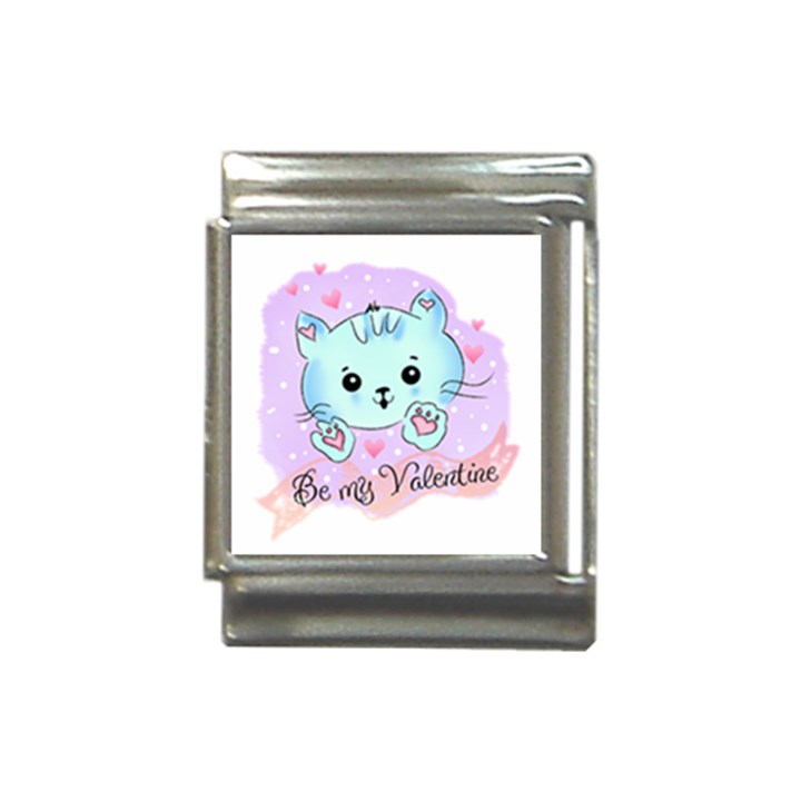 Cat Valentine-s Day Valentine Italian Charm (13mm)