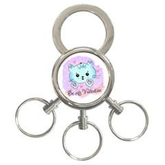 Cat Valentine-s Day Valentine 3-ring Key Chain by Semog4