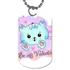 Cat Valentine-s Day Valentine Dog Tag (two Sides) by Semog4