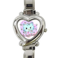 Cat Valentine-s Day Valentine Heart Italian Charm Watch by Semog4