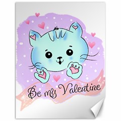 Cat Valentine-s Day Valentine Canvas 12  X 16  by Semog4