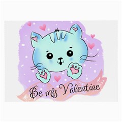 Cat Valentine-s Day Valentine Large Glasses Cloth by Semog4