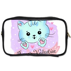 Cat Valentine-s Day Valentine Toiletries Bag (two Sides) by Semog4