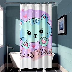 Cat Valentine-s Day Valentine Shower Curtain 36  X 72  (stall)  by Semog4