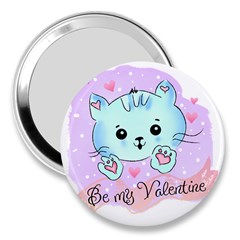 Cat Valentine-s Day Valentine 3  Handbag Mirrors by Semog4