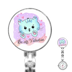 Cat Valentine-s Day Valentine Stainless Steel Nurses Watch by Semog4