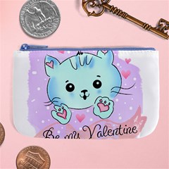 Cat Valentine-s Day Valentine Large Coin Purse by Semog4